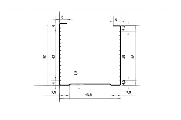 Metal Stud verticale profiel CW5050